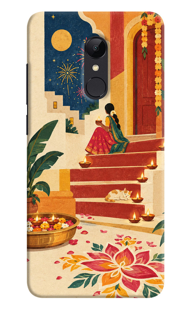 Diwali Rangoli Redmi 5 Hard Case Back Cover by Casekaro