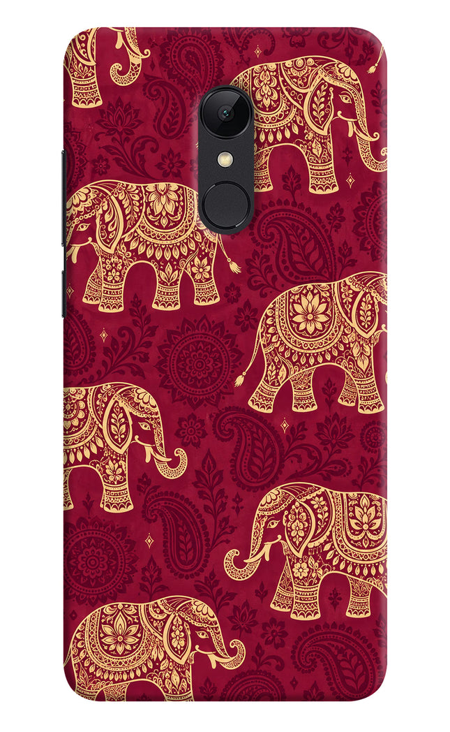 Maroon Elephant Redmi 5 Hard Case Back Cover by Casekaro
