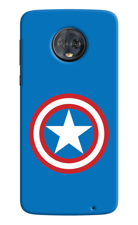 Captain America Logo Moto G6 Hard Case Back Cover by Casekaro