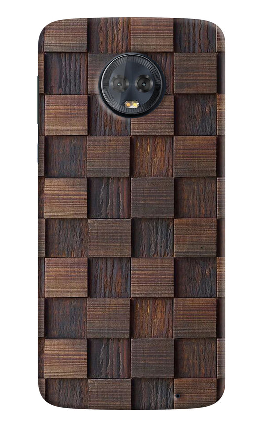 Wooden Cube Design Moto G6 Hard Case Back Cover by Casekaro