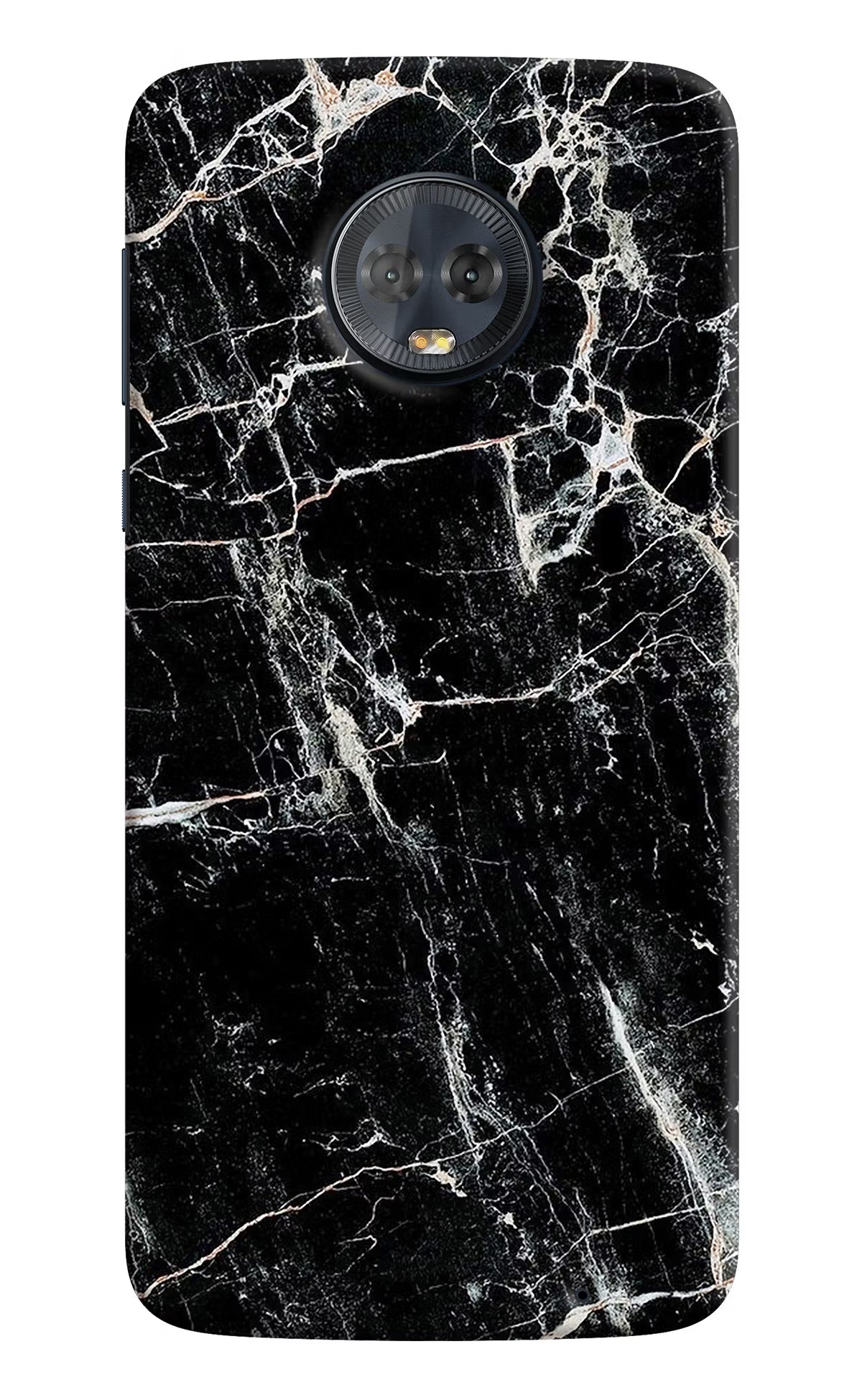 Black Marble Texture Moto G6 Hard Case Back Cover by Casekaro