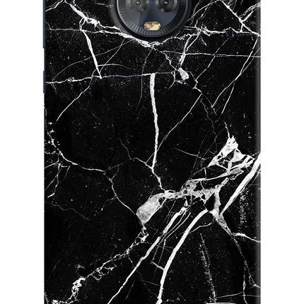 Black Marble Pattern Moto G6 Hard Case Back Cover by Casekaro