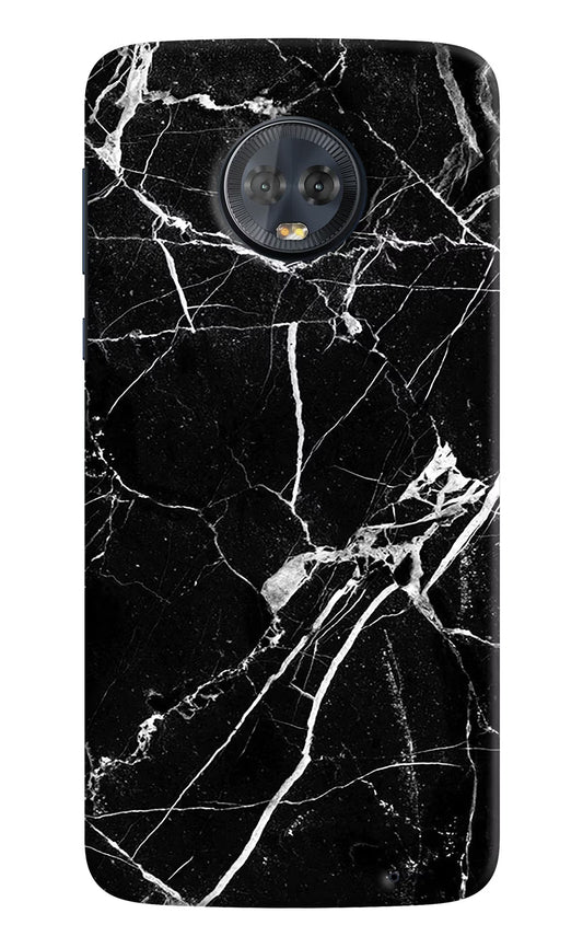 Black Marble Pattern Moto G6 Hard Case Back Cover by Casekaro
