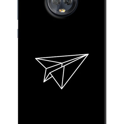 Paper Plane White Moto G6 Hard Case Back Cover by Casekaro