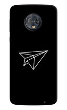 Paper Plane White Moto G6 Hard Case Back Cover by Casekaro