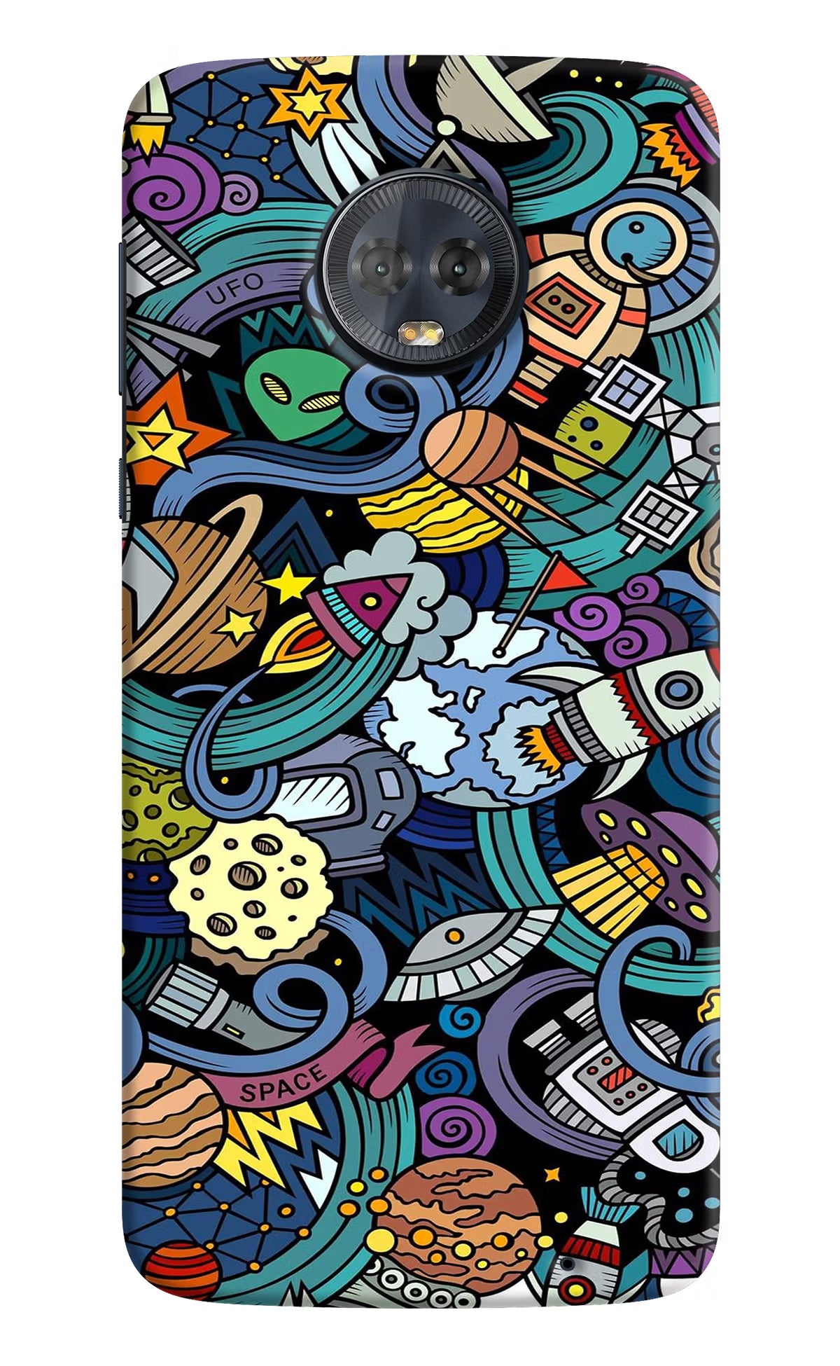 Space Abstract Moto G6 Hard Case Back Cover by Casekaro