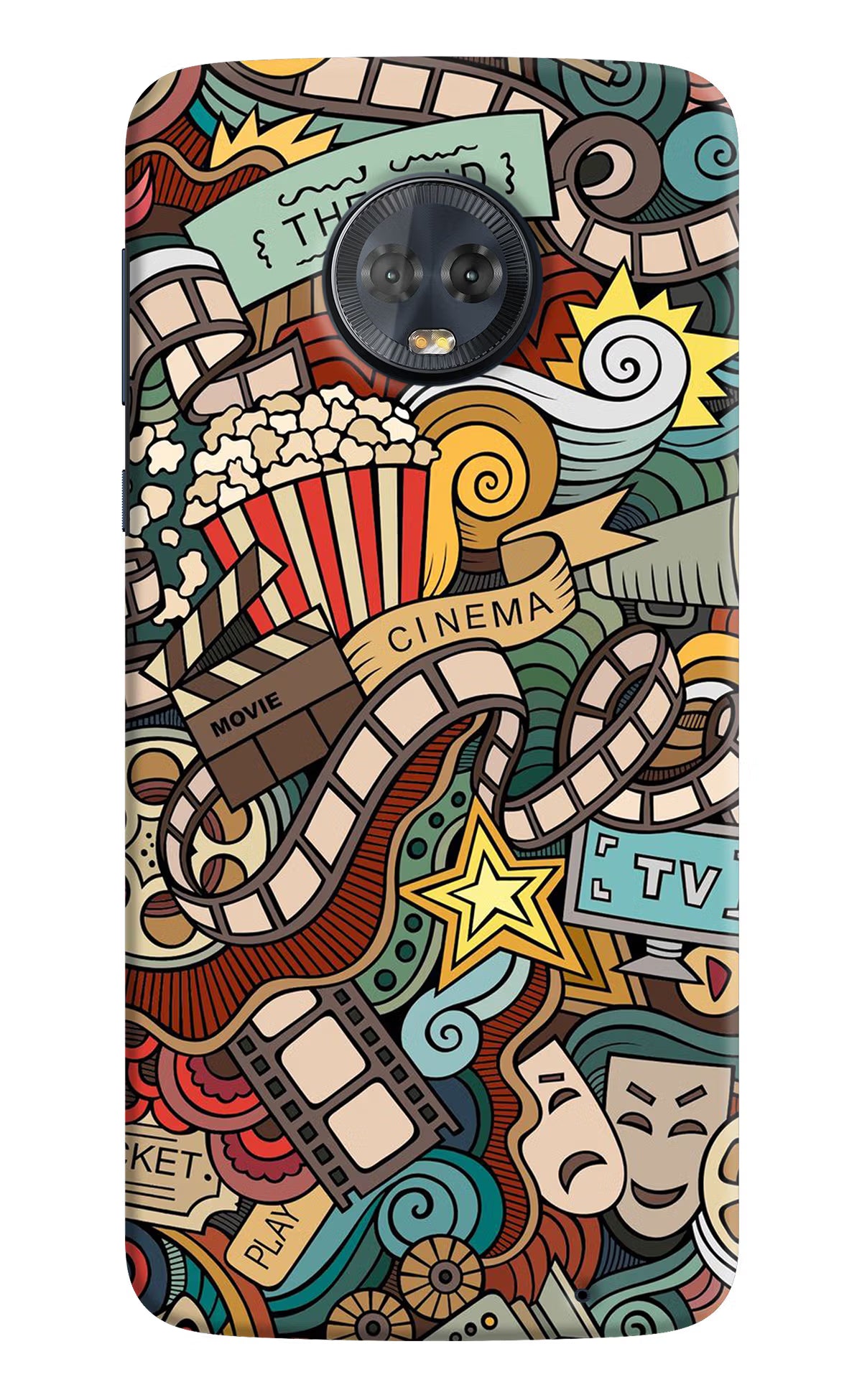 Cinema Abstract Moto G6 Hard Case Back Cover by Casekaro
