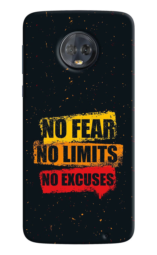 No Fear No Limits No Excuse Moto G6 Hard Case Back Cover by Casekaro