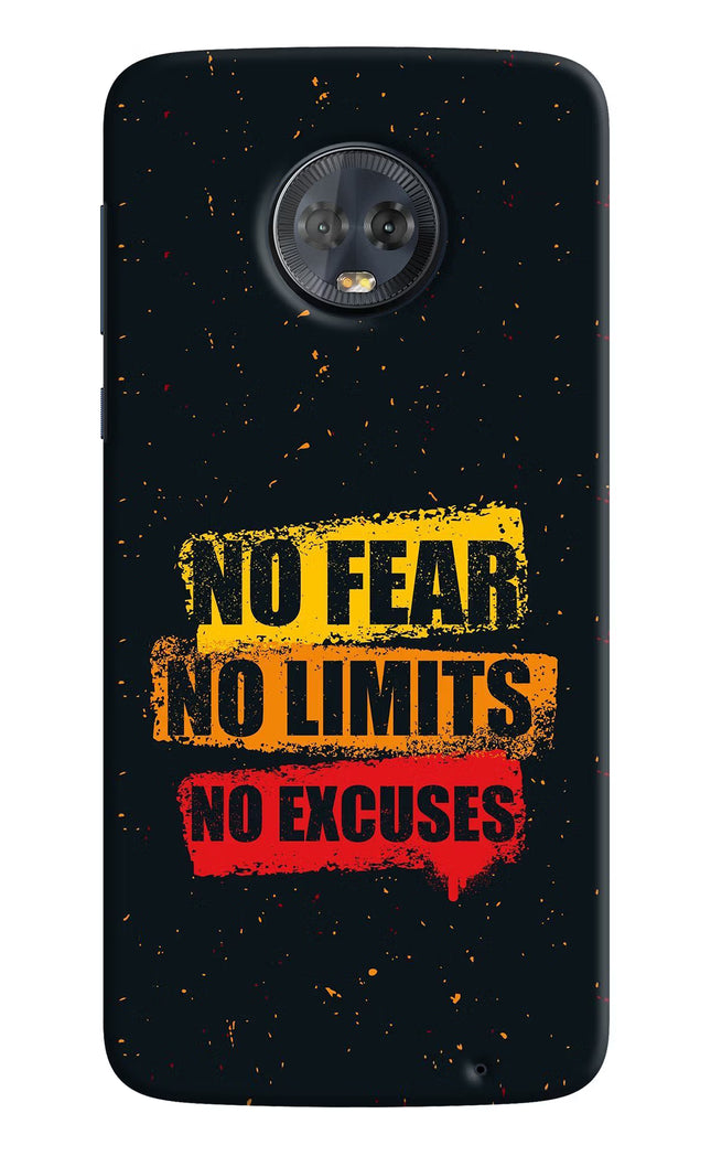 No Fear No Limits No Excuse Moto G6 Hard Case Back Cover by Casekaro