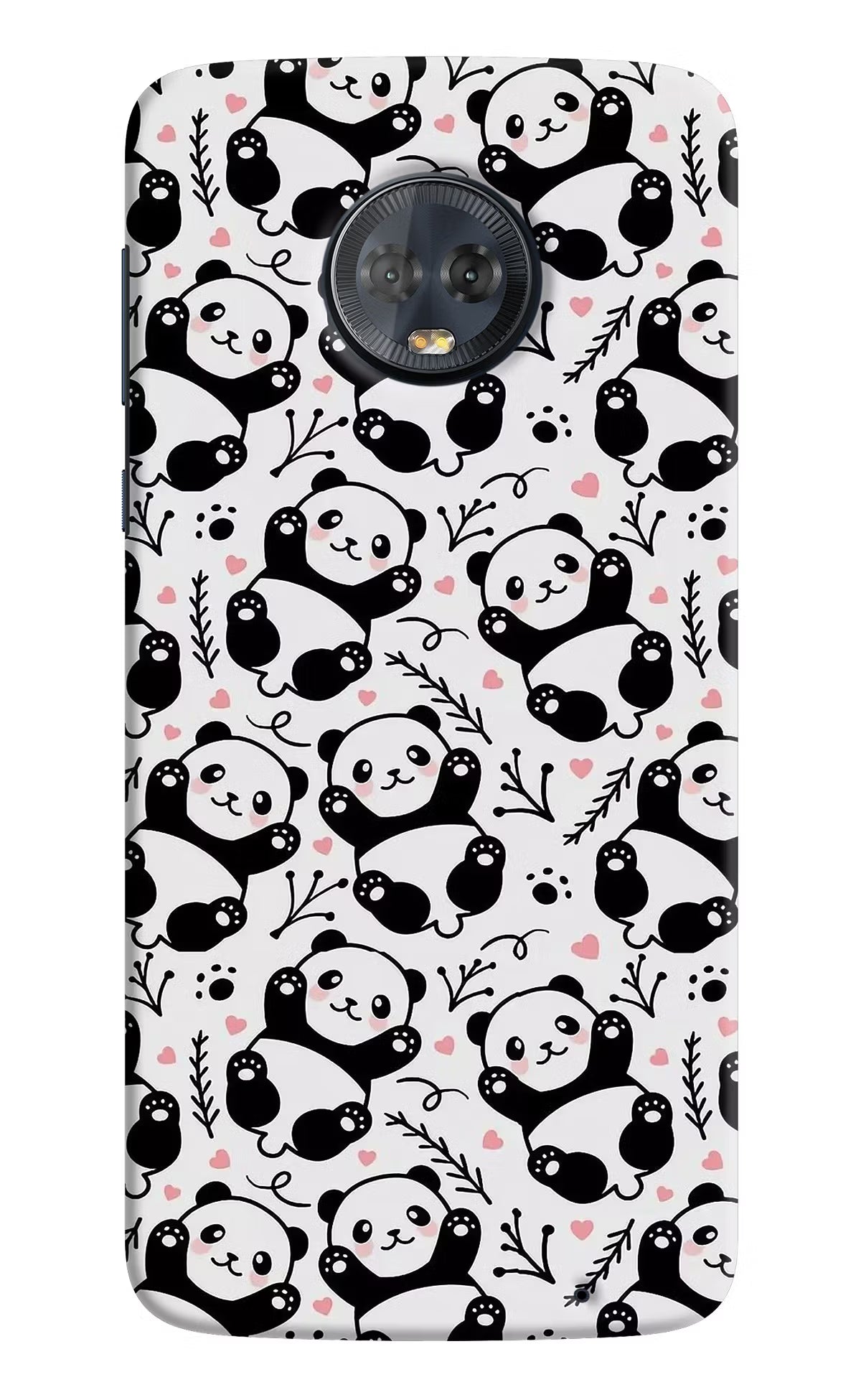 Cute Panda Moto G6 Hard Case Back Cover by Casekaro