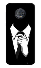 Black Tie Moto G6 Hard Case Back Cover by Casekaro