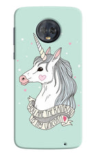 Unicorn Wallpaper Moto G6 Hard Case Back Cover by Casekaro