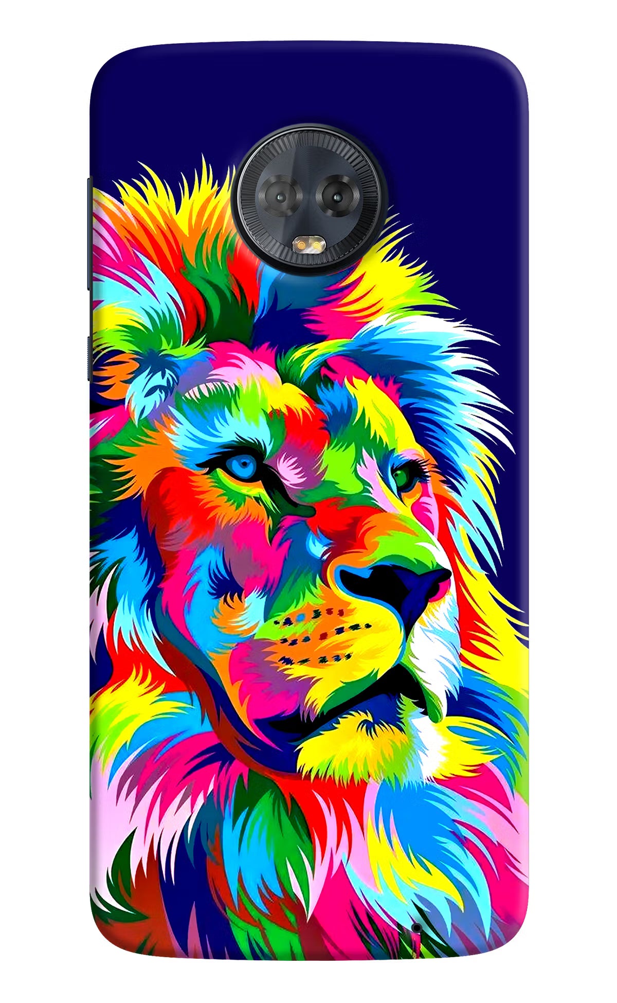 Vector Art Lion Moto G6 Hard Case Back Cover by Casekaro