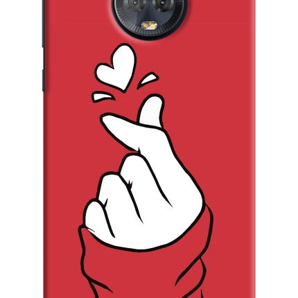 Korean Love Sign Moto G6 Hard Case Back Cover by Casekaro