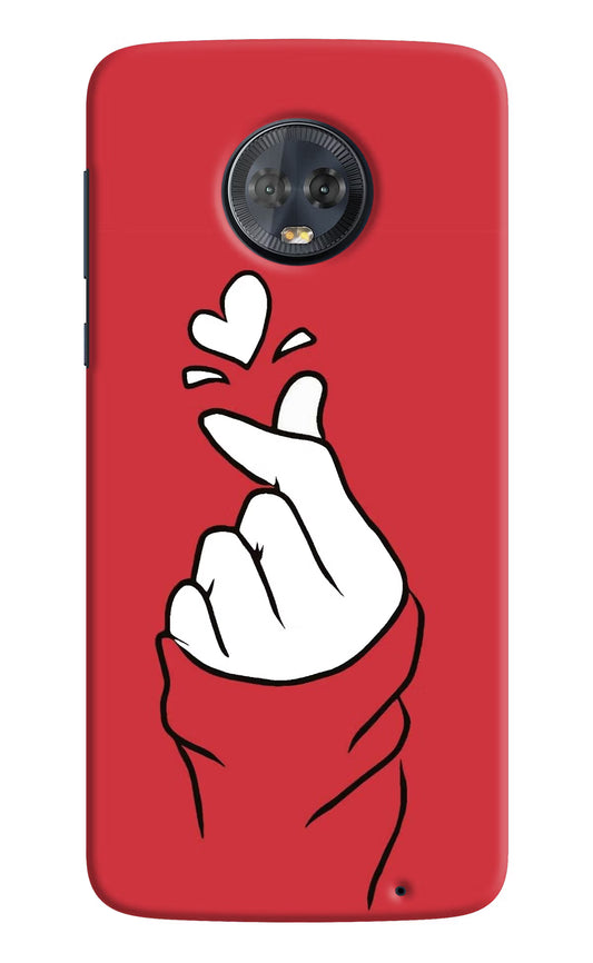 Korean Love Sign Moto G6 Hard Case Back Cover by Casekaro