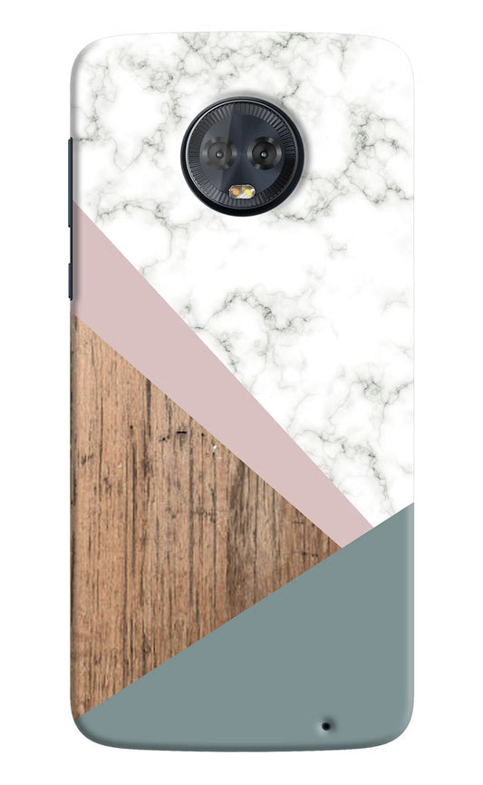 Marble wood Abstract Moto G6 Hard Case Back Cover by Casekaro