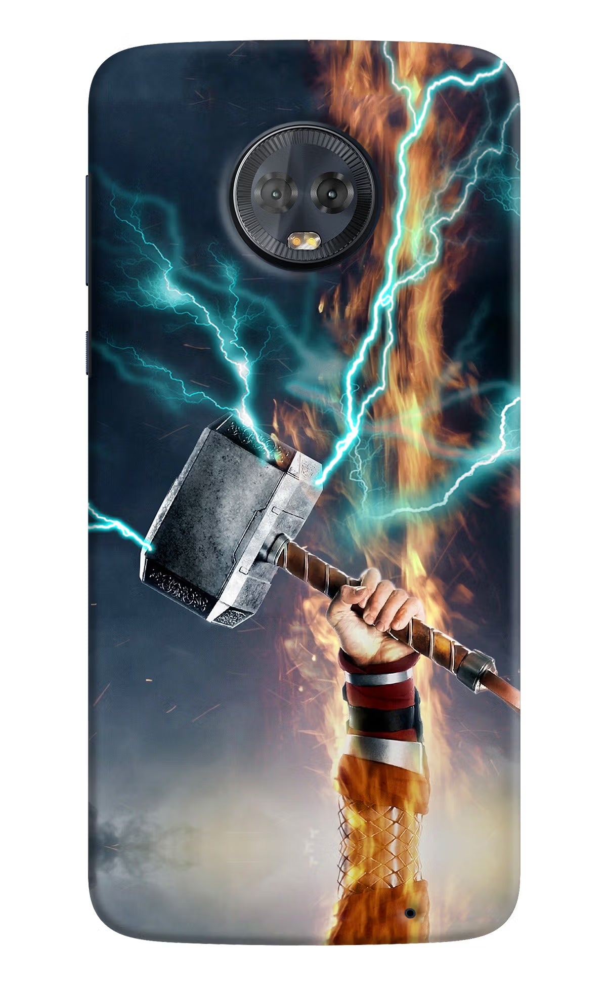 Thor Hammer Mjolnir Moto G6 Hard Case Back Cover by Casekaro