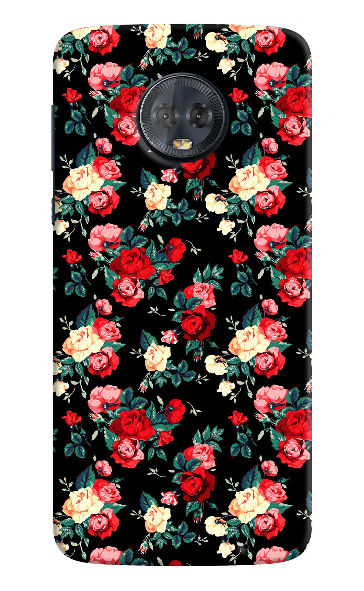 Rose Pattern Moto G6 Hard Case Back Cover by Casekaro