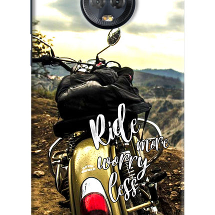 Ride More Worry Less Moto G6 Hard Case Back Cover by Casekaro