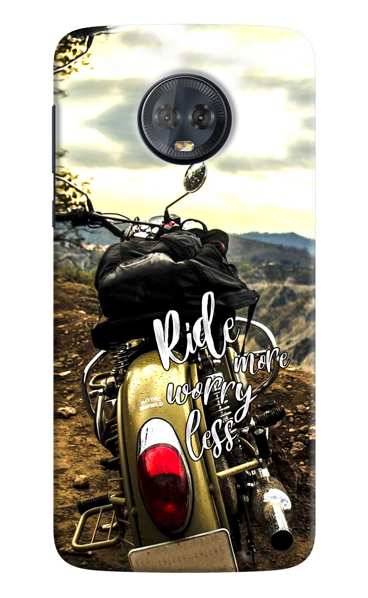 Ride More Worry Less Moto G6 Hard Case Back Cover by Casekaro