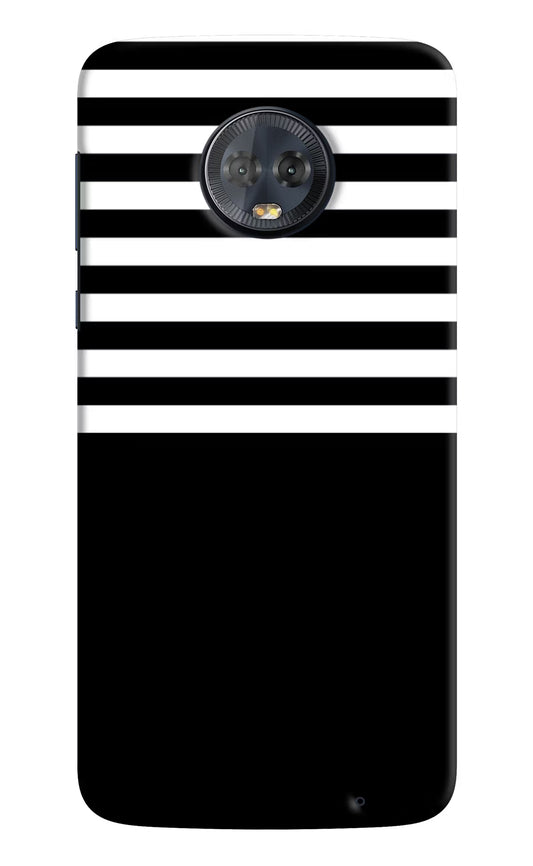 Black and White Print Moto G6 Hard Case Back Cover by Casekaro