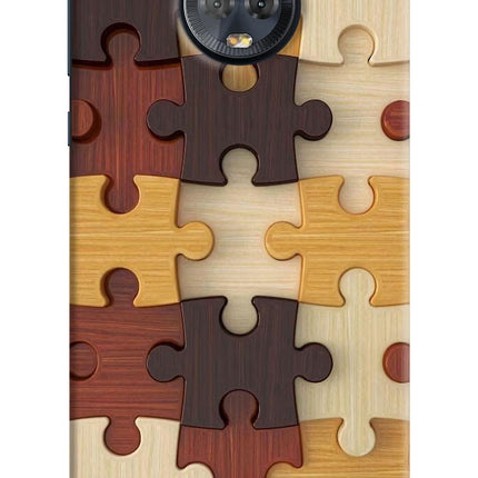Wooden Puzzle Moto G6 Hard Case Back Cover by Casekaro