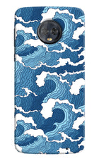 Blue Waves Moto G6 Hard Case Back Cover by Casekaro