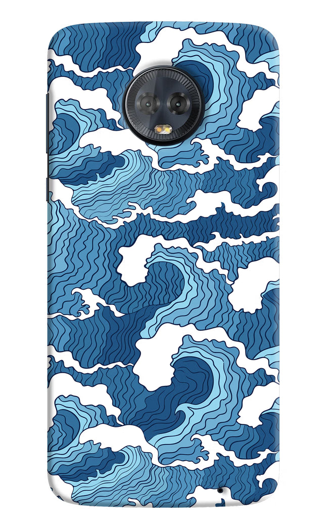 Blue Waves Moto G6 Hard Case Back Cover by Casekaro