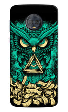 Green Owl Moto G6 Hard Case Back Cover by Casekaro