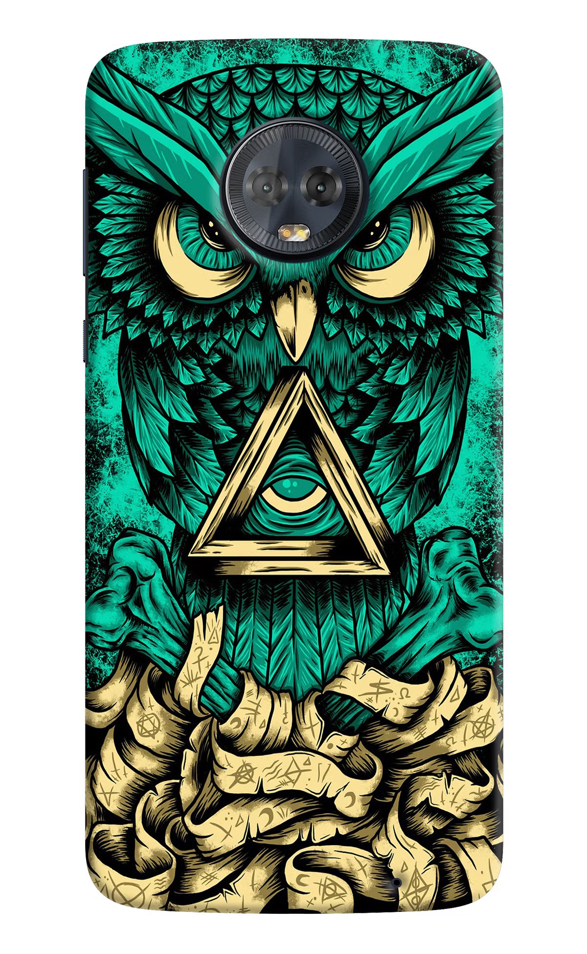 Green Owl Moto G6 Hard Case Back Cover by Casekaro