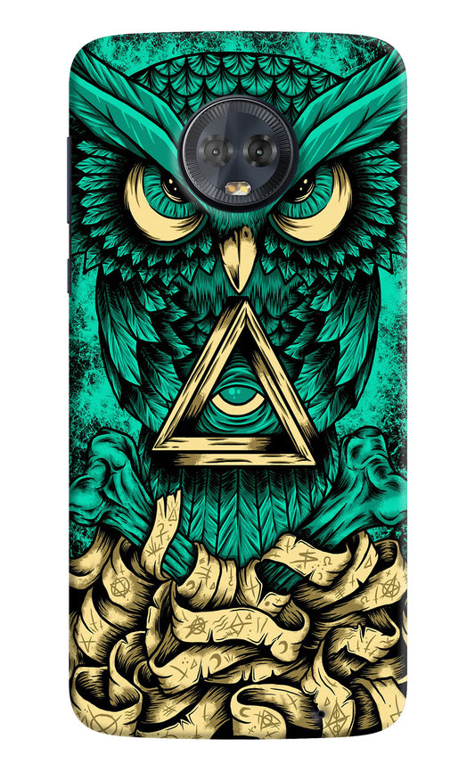 Green Owl Moto G6 Hard Case Back Cover by Casekaro
