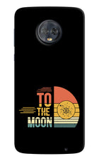 To the Moon Moto G6 Hard Case Back Cover by Casekaro