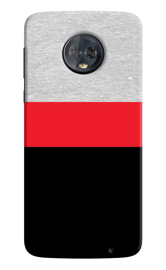 Tri Color Pattern Moto G6 Hard Case Back Cover by Casekaro