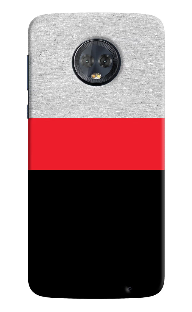 Tri Color Pattern Moto G6 Hard Case Back Cover by Casekaro