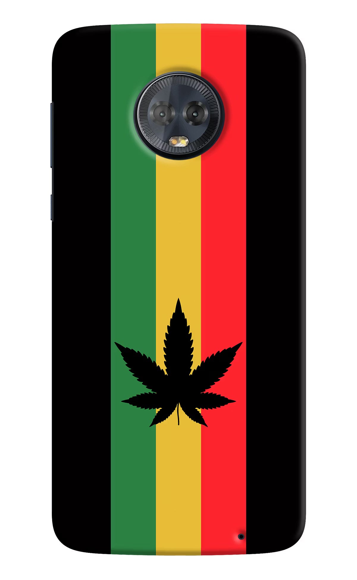 Weed Flag Moto G6 Hard Case Back Cover by Casekaro