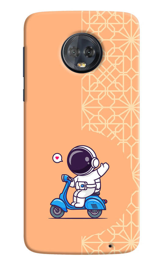 Cute Astronaut Riding Moto G6 Hard Case Back Cover by Casekaro