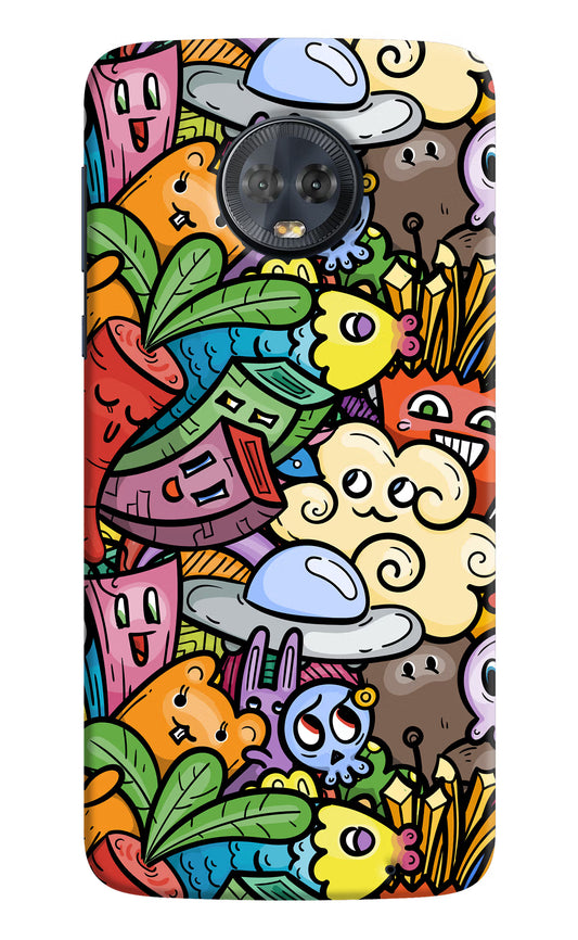 Veggie Doodle Moto G6 Hard Case Back Cover by Casekaro
