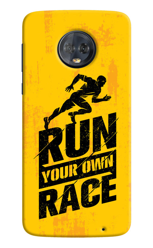 Run Your Own Race Moto G6 Hard Case Back Cover by Casekaro