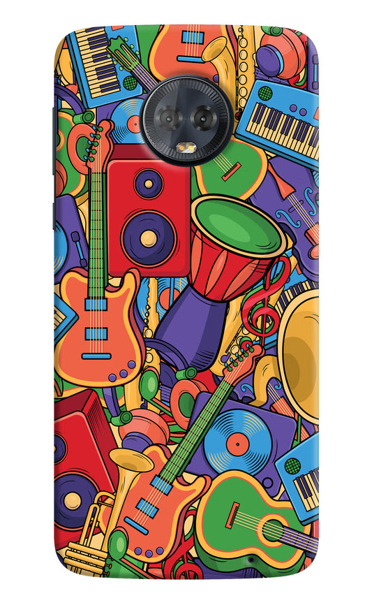 Music Instrument Doodle Moto G6 Hard Case Back Cover by Casekaro
