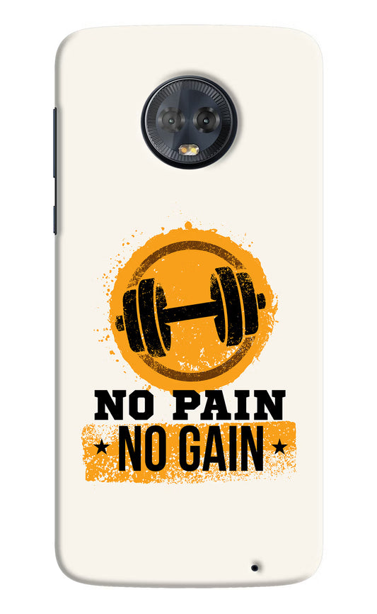 No Pain No Gain Moto G6 Hard Case Back Cover by Casekaro