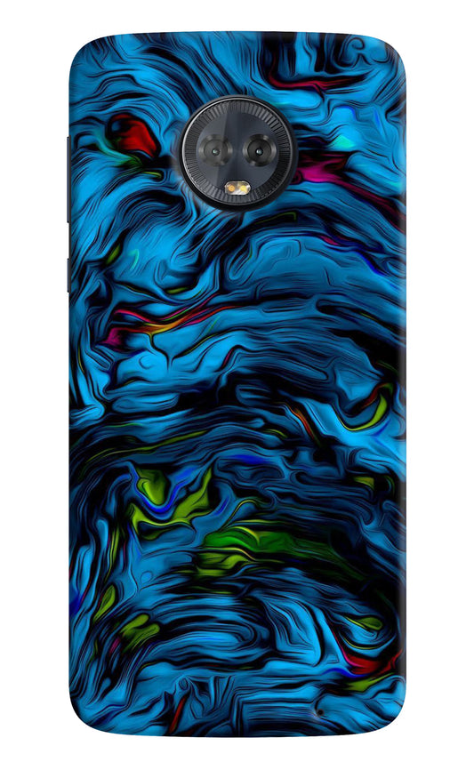Dark Blue Abstract Moto G6 Hard Case Back Cover by Casekaro