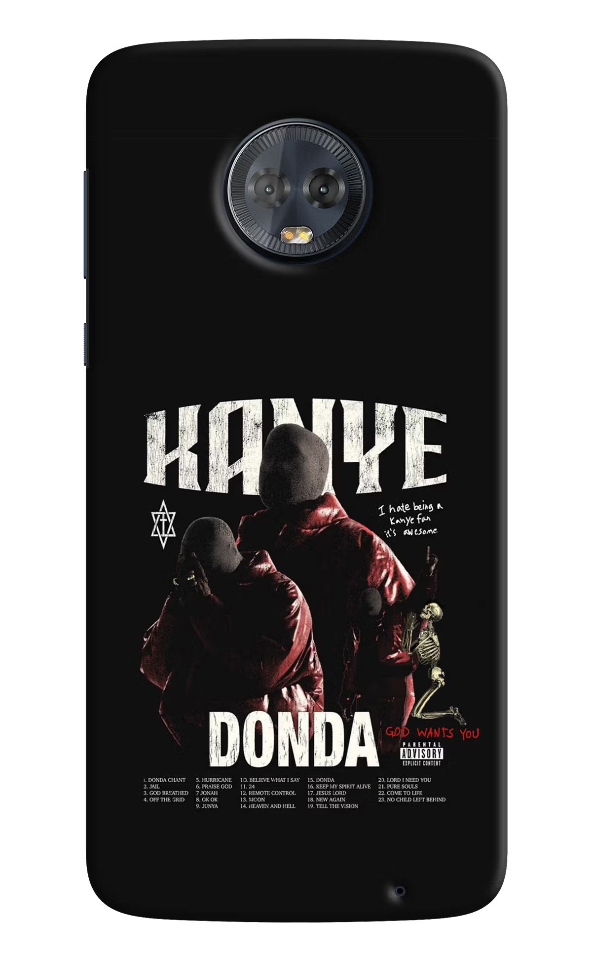 Donda Kanye West Moto G6 Hard Case Back Cover by Casekaro