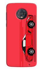 Red Velocity Moto G6 Hard Case Back Cover by Casekaro