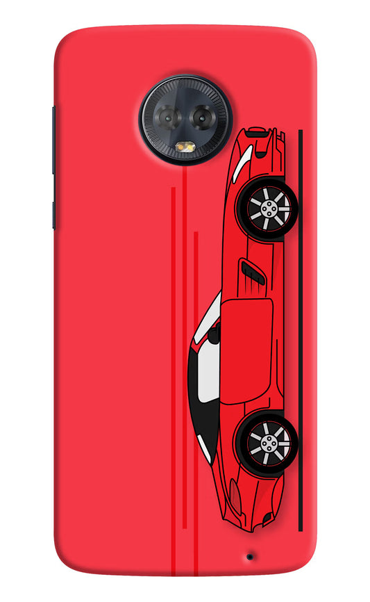 Red Velocity Moto G6 Hard Case Back Cover by Casekaro