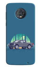 Retro Garage Vibe Moto G6 Hard Case Back Cover by Casekaro