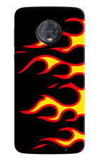 Side Sweep Flames Moto G6 Hard Case Back Cover by Casekaro