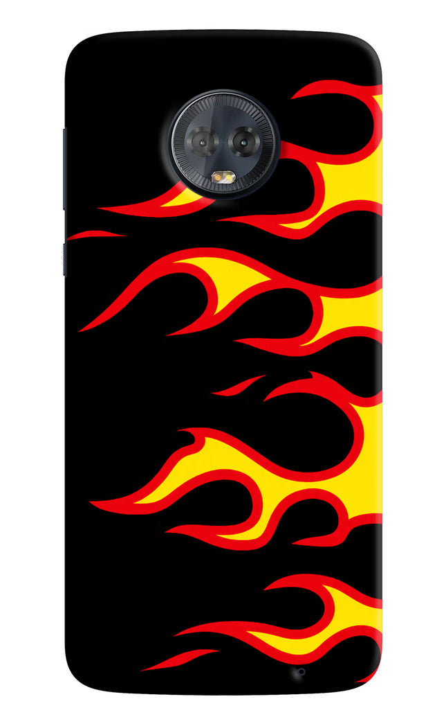 Side Sweep Flames Moto G6 Hard Case Back Cover by Casekaro