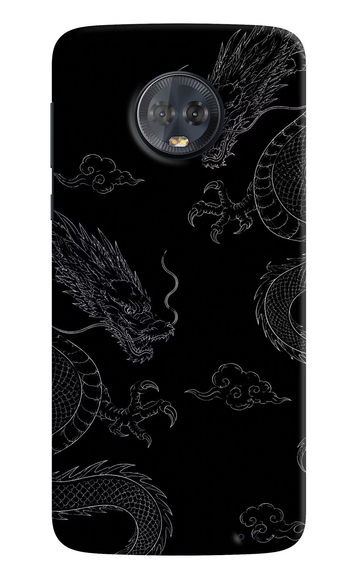 Twin Dragons Moto G6 Hard Case Back Cover by Casekaro