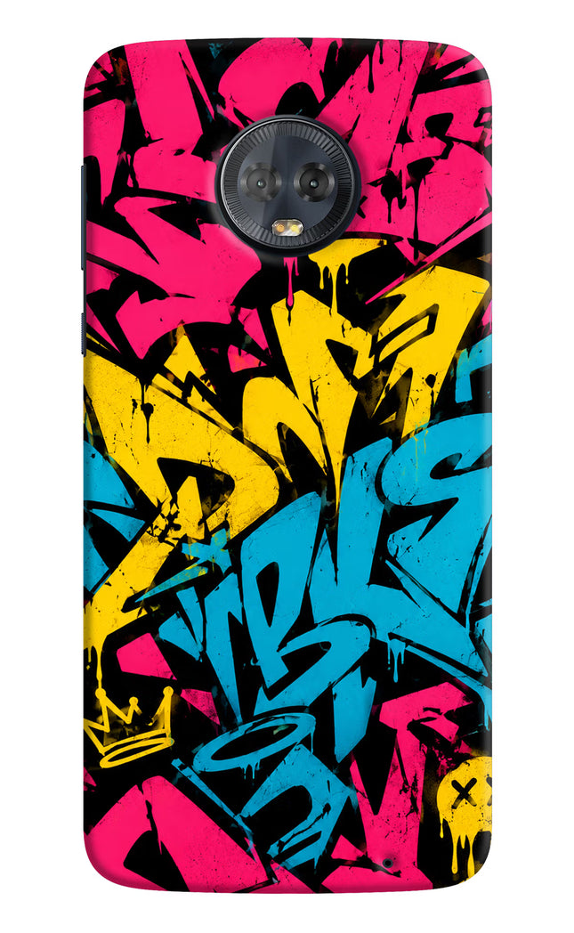 Graffiti Vibe Moto G6 Hard Case Back Cover by Casekaro
