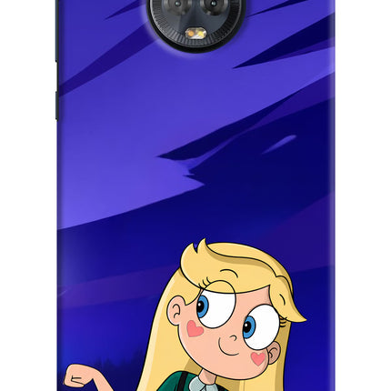 Star Glow Moto G6 Hard Case Back Cover by Casekaro